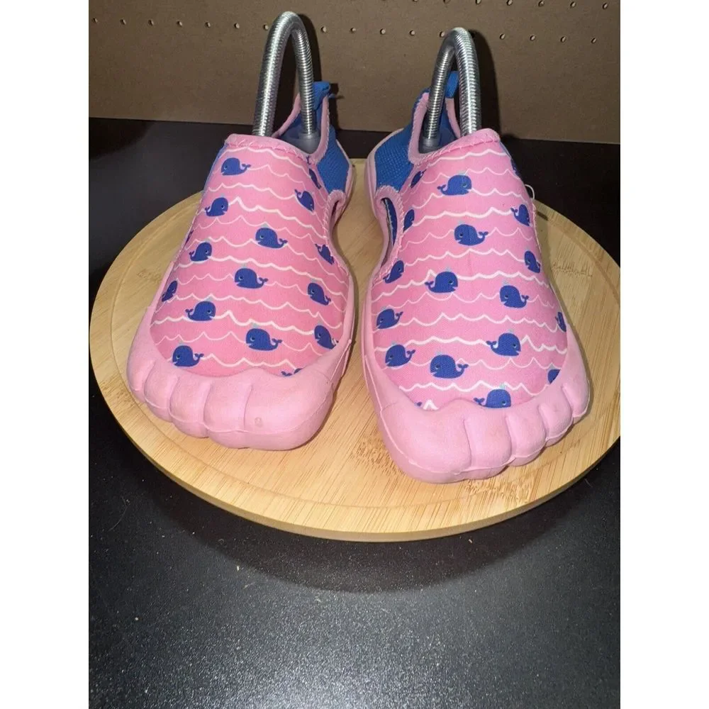 Newtz Girls' Youth Water Shoes Size 4-5‎ Girls Whale Pink/blue EUC